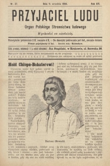Przyjaciel Ludu : organ Polskiego Stronnictwa Ludowego. 1904, nr 37