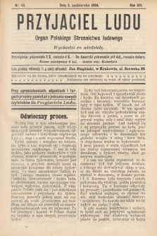 Przyjaciel Ludu : organ Polskiego Stronnictwa Ludowego. 1904, nr 40