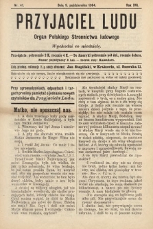 Przyjaciel Ludu : organ Polskiego Stronnictwa Ludowego. 1904, nr 41