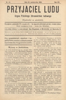 Przyjaciel Ludu : organ Polskiego Stronnictwa Ludowego. 1904, nr 43