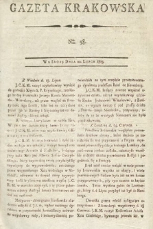 Gazeta Krakowska. 1803, nr 58