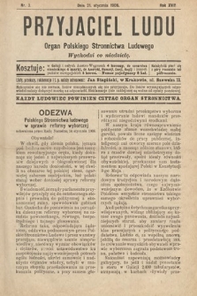 Przyjaciel Ludu : organ Polskiego Stronnictwa Ludowego. 1906, nr 3