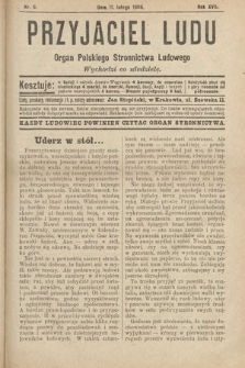 Przyjaciel Ludu : organ Polskiego Stronnictwa Ludowego. 1906, nr 6