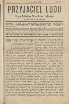 Przyjaciel Ludu : organ Polskiego Stronnictwa Ludowego. 1906, nr 7