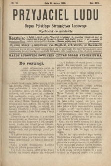 Przyjaciel Ludu : organ Polskiego Stronnictwa Ludowego. 1906, nr 10