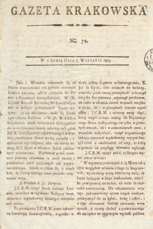 Gazeta Krakowska. 1803, nr 72