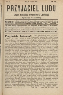 Przyjaciel Ludu : organ Polskiego Stronnictwa Ludowego. 1906, nr 12
