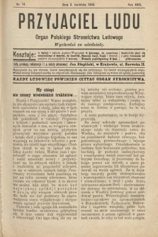 Przyjaciel Ludu : organ Polskiego Stronnictwa Ludowego. 1906, nr 14