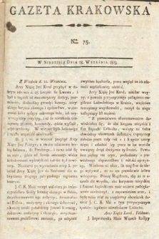 Gazeta Krakowska. 1803, nr 75
