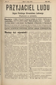 Przyjaciel Ludu : organ Polskiego Stronnictwa Ludowego. 1906, nr 18