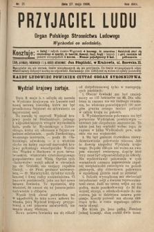 Przyjaciel Ludu : organ Polskiego Stronnictwa Ludowego. 1906, nr 21