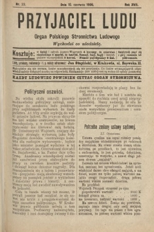 Przyjaciel Ludu : organ Polskiego Stronnictwa Ludowego. 1906, nr 23