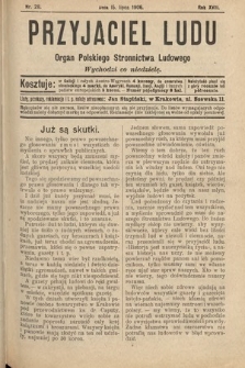 Przyjaciel Ludu : organ Polskiego Stronnictwa Ludowego. 1906, nr 28