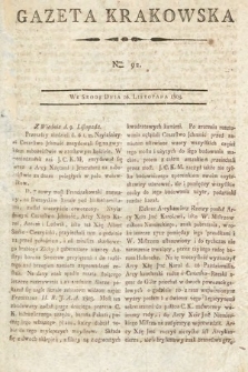 Gazeta Krakowska. 1803, nr 92
