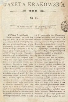 Gazeta Krakowska. 1803, nr 93