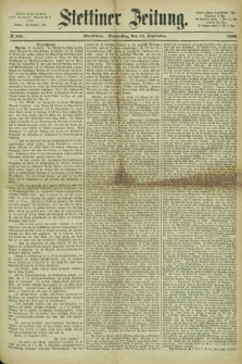 Stettiner Zeitung. 1866, № 425 (13 September) - Abendblatt