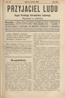 Przyjaciel Ludu : organ Polskiego Stronnictwa Ludowego. 1906, nr 34