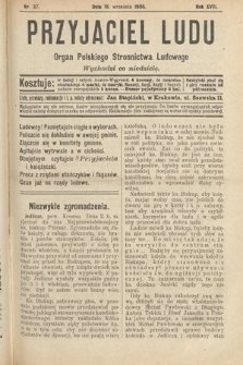 Przyjaciel Ludu : organ Polskiego Stronnictwa Ludowego. 1906, nr 37