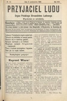 Przyjaciel Ludu : organ Polskiego Stronnictwa Ludowego. 1906, nr 42