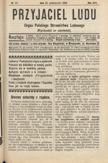 Przyjaciel Ludu : organ Polskiego Stronnictwa Ludowego. 1906, nr 43