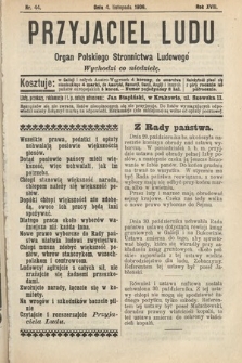 Przyjaciel Ludu : organ Polskiego Stronnictwa Ludowego. 1906, nr 44