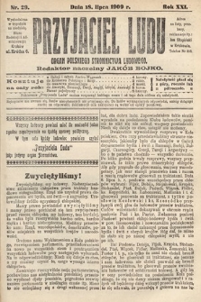 Przyjaciel Ludu : organ Polskiego Stronnictwa Ludowego. 1909, nr 29