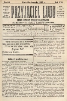 Przyjaciel Ludu : organ Polskiego Stronnictwa Ludowego. 1909, nr 33