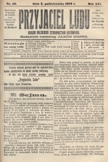 Przyjaciel Ludu : organ Polskiego Stronnictwa Ludowego. 1909, nr 40