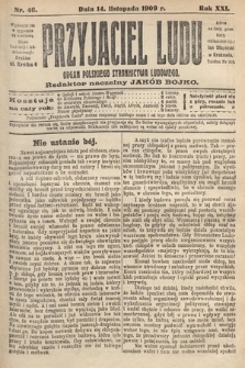 Przyjaciel Ludu : organ Polskiego Stronnictwa Ludowego. 1909, nr 46