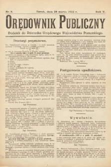 Orędownik Publiczny : dodatek do Dziennika Urzędowego Województwa Pomorskiego. 1925, nr 8
