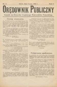 Orędownik Publiczny : dodatek do Dziennika Urzędowego Województwa Pomorskiego. 1925, nr 11