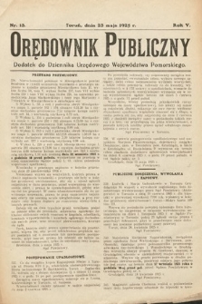 Orędownik Publiczny : dodatek do Dziennika Urzędowego Województwa Pomorskiego. 1925, nr 13
