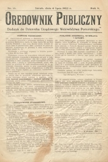 Orędownik Publiczny : dodatek do Dziennika Urzędowego Województwa Pomorskiego. 1925, nr 16