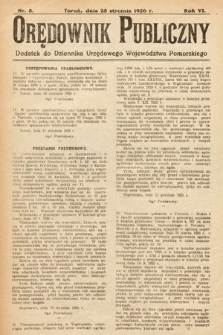 Orędownik Publiczny : dodatek do Dziennika Urzędowego Województwa Pomorskiego. 1926, nr 3