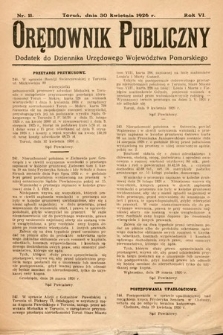 Orędownik Publiczny : dodatek do Dziennika Urzędowego Województwa Pomorskiego. 1926, nr 11