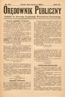 Orędownik Publiczny : dodatek do Dziennika Urzędowego Województwa Pomorskiego. 1926, nr 24