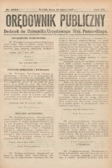 Orędownik Publiczny : dodatek do Dziennika Urzędowego Województwa Pomorskiego. 1927, nr 23/24
