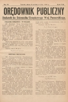 Orędownik Publiczny : dodatek do Dziennika Urzędowego Województwa Pomorskiego. 1927, nr 31