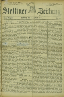 Stettiner Zeitung. 1882, Nr. 78 (15 Februar) - Abend-Ausgabe