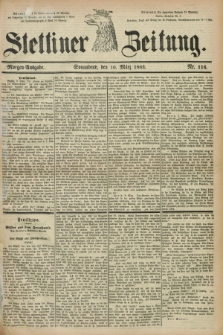 Stettiner Zeitung. 1883, Nr. 116 (10 März) - Morgen-Ausgabe
