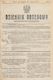 Dziennik Urzędowy Województwa Poleskiego. 1922, nr 6