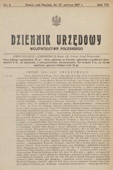 Dziennik Urzędowy Województwa Poleskiego. 1927, nr 6
