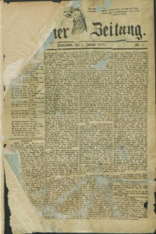 Stettiner Zeitung. 1887, Nr. 1 (1 Januar) - [Morgen-Ausgabe]