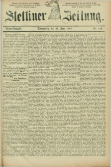 Stettiner Zeitung. 1887, Nr. 286 (23 Juni) - Abend-Ausgabe