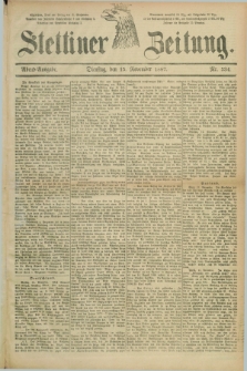 Stettiner Zeitung. 1887, Nr. 534 (15 November) - Abend-Ausgabe