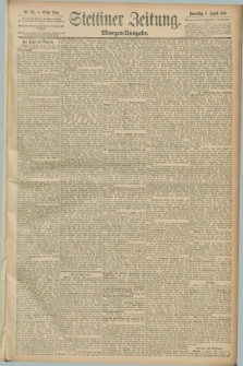 Stettiner Zeitung. 1889, Nr. 291 (8 August) - Morgen-Ausgabe