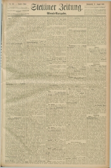 Stettiner Zeitung. 1889, Nr. 307 (24 August) - Abend-Ausgabe