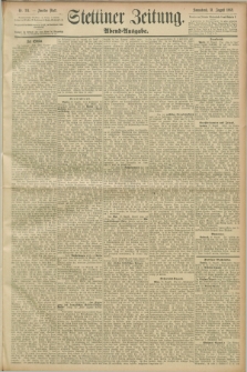Stettiner Zeitung. 1889, Nr. 314 (31 August) - Abend-Ausgabe