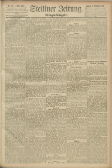Stettiner Zeitung. 1889, Nr. 322 (8 September) - Morgen-Ausgabe