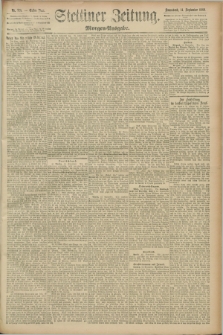 Stettiner Zeitung. 1889, Nr. 328 (14 September) - Morgen-Ausgabe